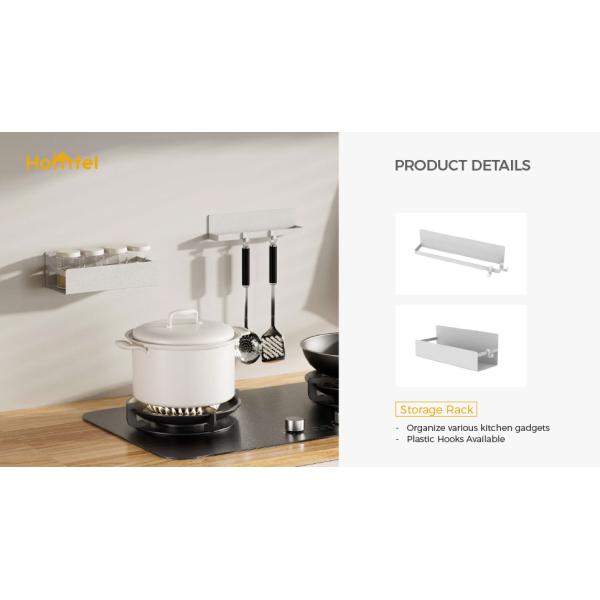 Stocked Iron Metal Type Wall Mounted Kitchen Rack Household Organizer