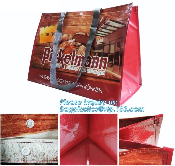ultrasonic non woven bag with CMYK print and laminated with handles, Cheap Promotional Custom Non Woven Bag, bagease pac