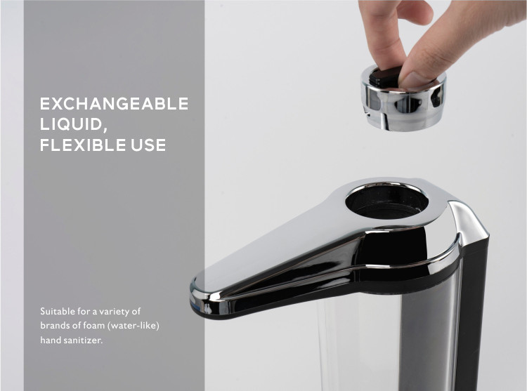 500ML Non Contact Soap Dispenser ODM Bathroom Black Sensor