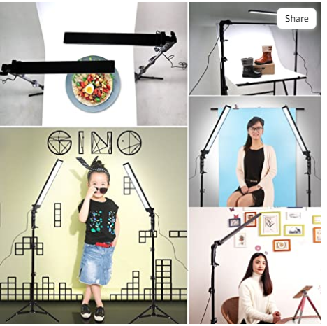 LED Light Photography Studio LED Lighting Kit Adjustable Light Tripod Photographic Video Fill Light