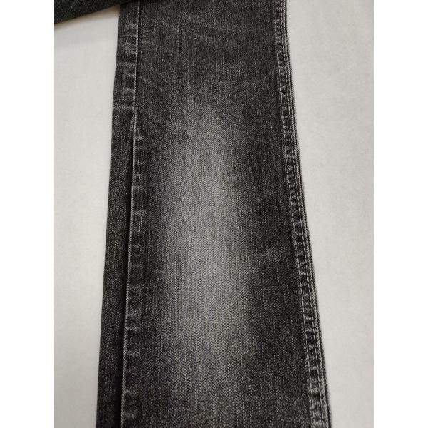 BLACK/BLACK 75%Cotton High Spandex slub 9.4oz Denim Fabric 9.4oz for lady jeans