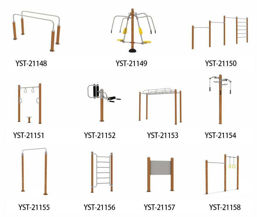 Outdoor LLDPE Plastic Gym Fitness Equipment Anti Static For Exercise Yourself