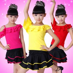 Quality Children dance Latin dance skirt dress new girls dancing uniforms your LOGO can be printed wholesale