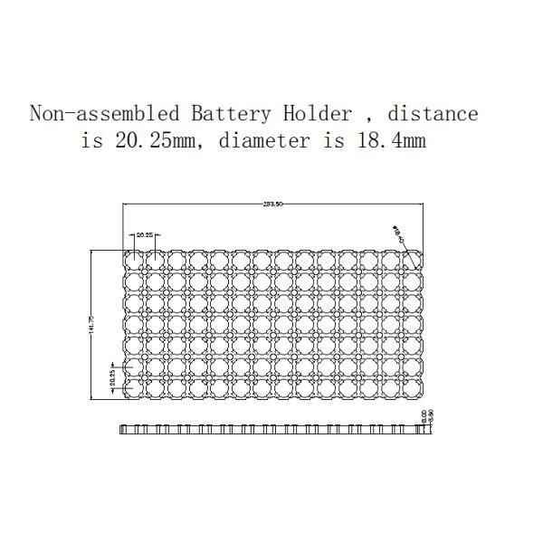 Black 18650 Battery Holder Bracket ABS PC Material 21700 Battery Spacer