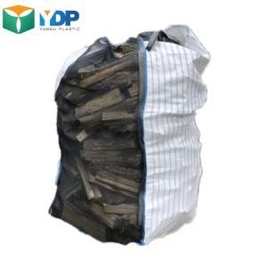 China Black White 180gsm 800kg 1000kg 1.5ton Ventilated Big Bags For Sale Firewood on sale
