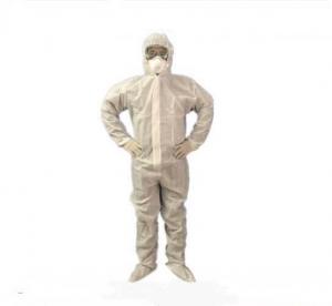 Quality Asbestos Removal Disposable Hooded Coveralls Flame Resistant With Boots wholesale