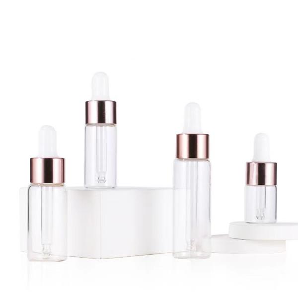 Round Frosted 20/410 Empty Dropper Bottles Custom Amber Pump