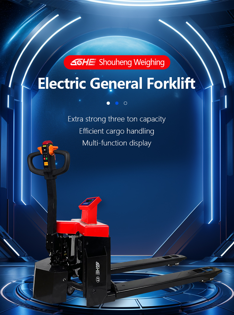 Electric Pallet Truck with Scale and LED Display Dead Weight 210KG SOHE Narrow 1-3t