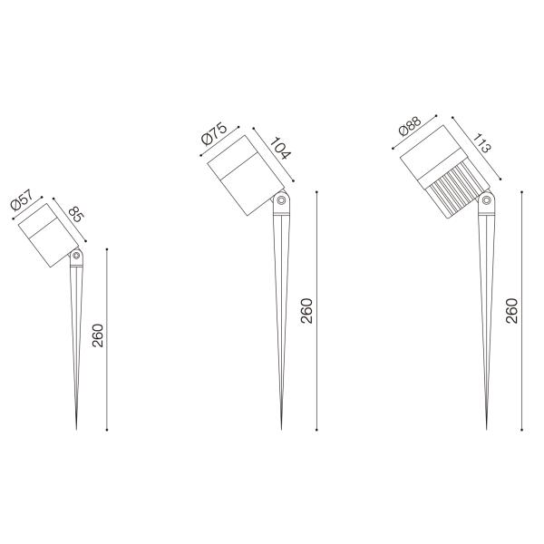 Aluminum Housing COB LED Garden Spotlight LED Yard Light IP65 Outdoor LED Landscape Light