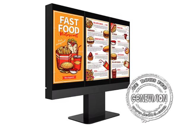Cheap Single Dual Three Screen 55" Drive Through Outdoor Digital Signage Kiosk with Dish Ordering Function for sale