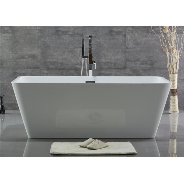 Quality Customized Acrylic Free Standing Bathtub With Center Position Drainer wholesale