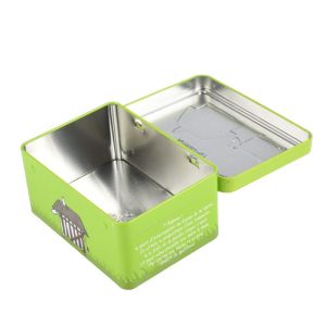 Personalized Rectangular Empty Cookie Tins Can With Hinged Stackable And