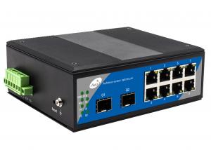 Quality 240V Power Over POE Ethernet Switch 2 Fiber Ports And 8 POE Ports wholesale