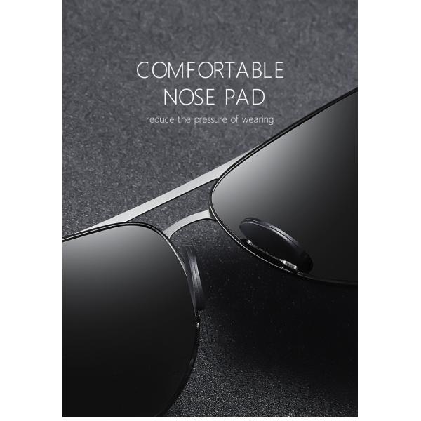 UV400 Pilot Sunglasses Polarized Metal Luxury Shades Gentleman