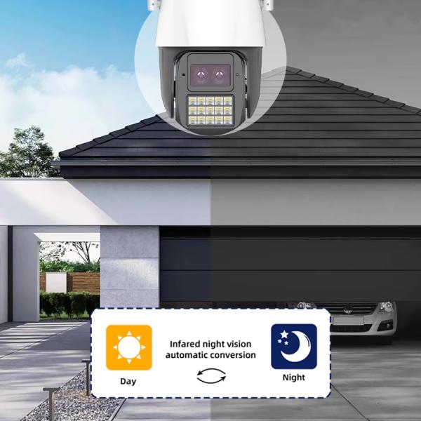 Smart AI HD 4MP 360 Ptz Camera 4G Smart AI HD 1080P 360 Ptz Camera Dual Lens Night Vision CCTV 4G PTZ Camera