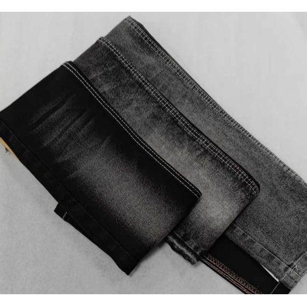 Heavy weight Black/Black with full width 180cm construction 8*16/70 Denim fabric JSD3039A for men jeans