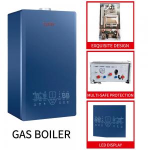 China 24kw 26kw Wall Hanging Gas Furnace Blue Lpg Gas Combi Boiler Heatig Bath Dual Funtion on sale