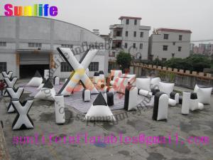 Quality Fire Resistant Inflatable Paintball Bunkers , Sup Airball Bunkers Water Rental wholesale