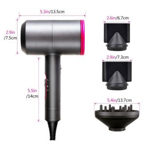 Quality 29cm 1800W 3 Magnetic Attachments Professional Ionic Hair Dryer wholesale