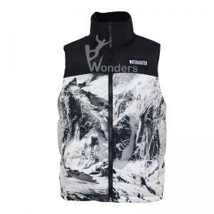 China Waterproof Sleeveless Mens Padding Vest Contrast Color 100% Polyester on sale