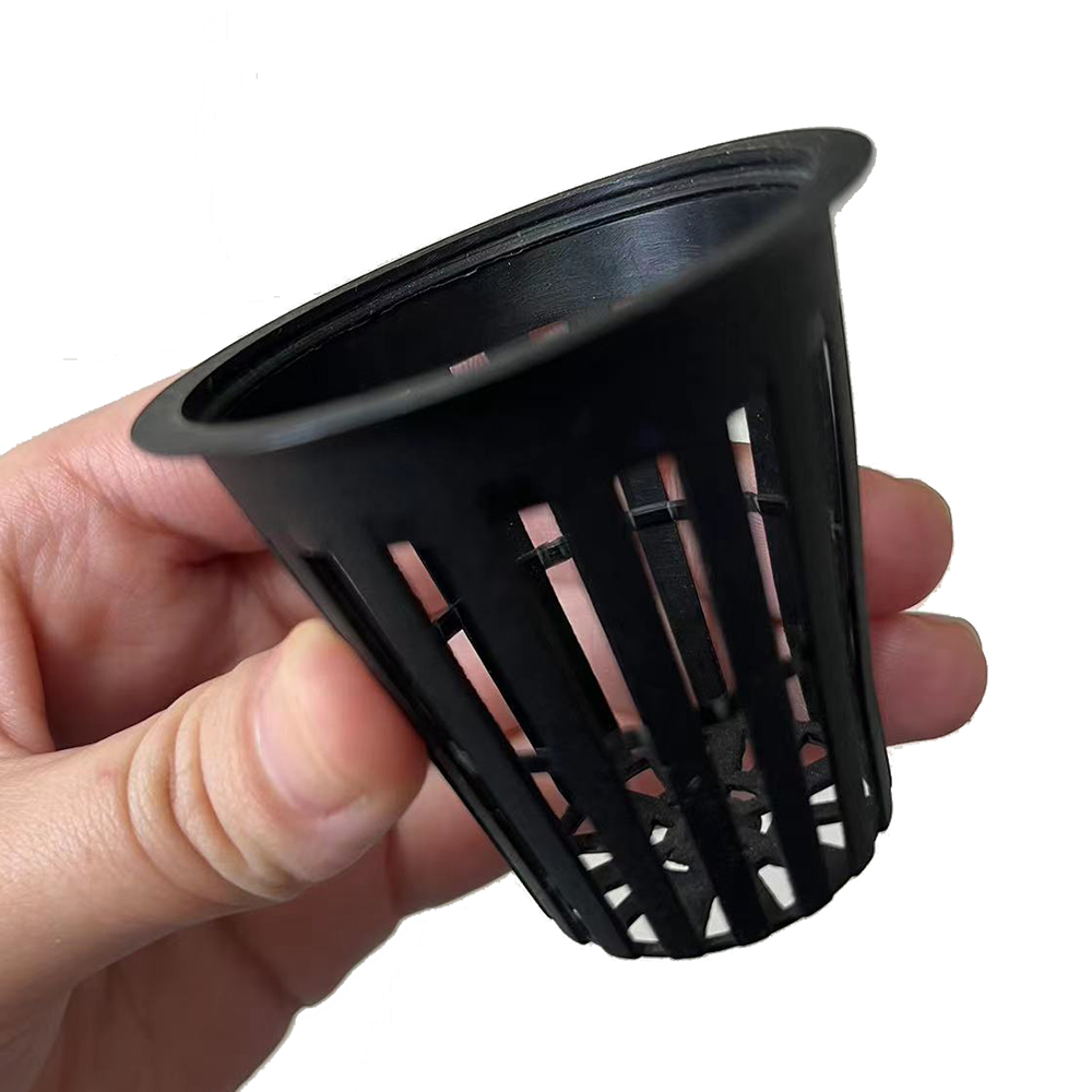 Clear 2 Inch Hydroponic System Plastic Mesh Basket Nursery Net Pot For NFT Plant Grow