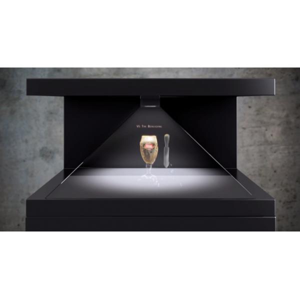 Brightness Full HD Hologram Pyramid Display Unit , 3D Holographic Showcase for Exhibition