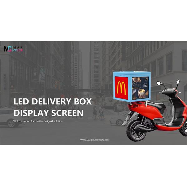 LED Delivery Box Display, Takeout Box Screen, Takeaway Boxes Sign LED with P2.5 Model for Motorcycle