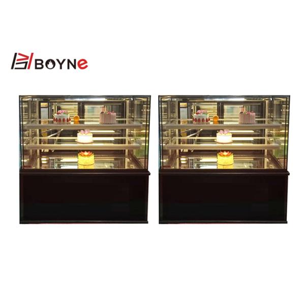 R134A Cake Display Case Black Three Layer Bread Chiller Showcase