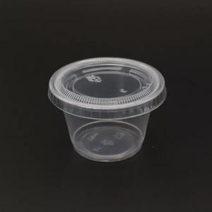 China 0.75 Oz PP Disposable Sauce Cup Clear Disposable Dressing Containers With Lids on sale