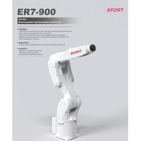 Desktop Robot In Handling Operation Sorting Assembling Painting For 3C Food And Beverage Metal Parts Education ER7-900