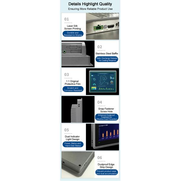 Industrial Embedded Touch Screen Display with IPS Panel Android Panel PC PCAP Capacitive Touch LCD Monitor