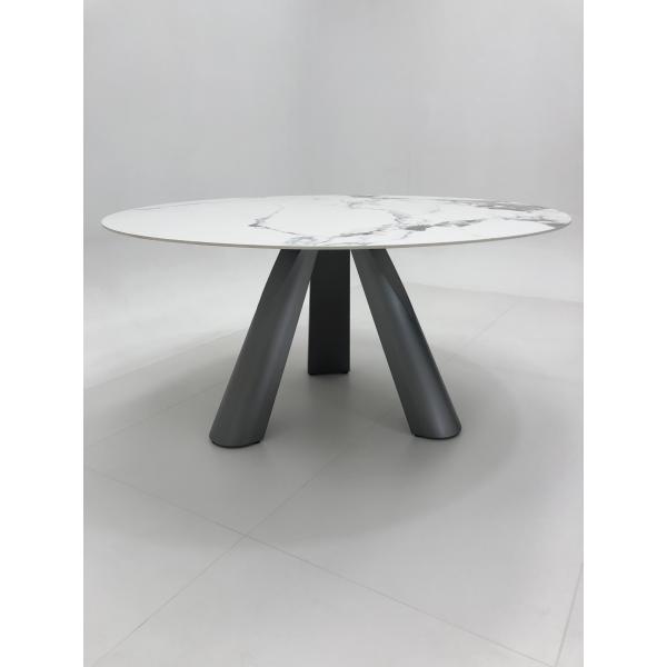 Round Marble Dining Table With Stainless Steel Legs 8 Seater Marble Dining Table And Chairs