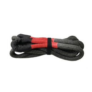 Offroad 4WD Winch Rope Towing Strap Synthetic 3/8" 100FT Orange for Pulling an Object