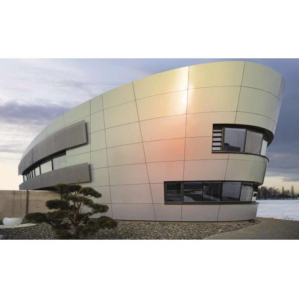 Imitatd Stone Color Aluminum Curtain Wall Cladding Panel Customized To Project Design