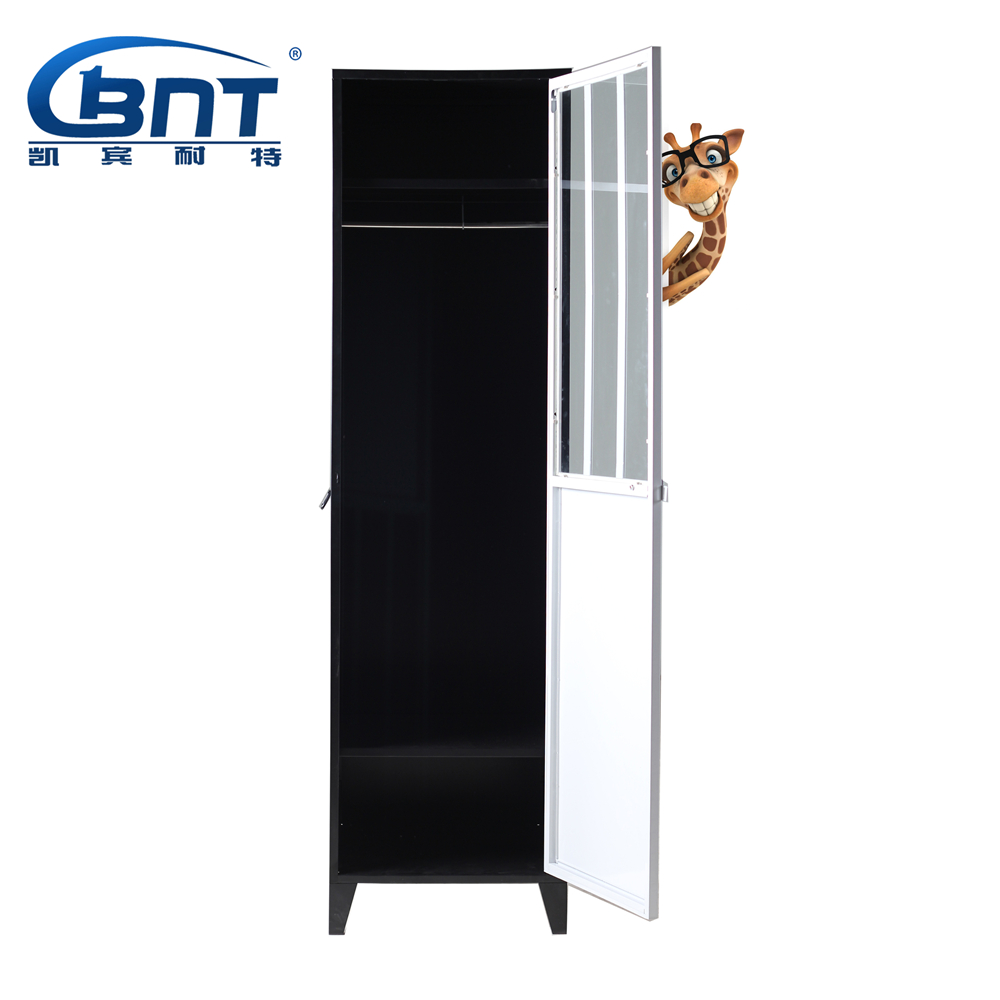 France Style Metal Home Storage Furniture Locker Single Bedroom Wardrobe
