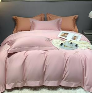 Quality Breathable Organic 100 Bamboo Sheet Set Plain Dye Pink wholesale