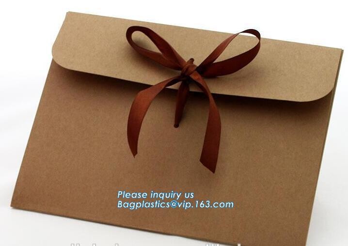 Custom fancy paper envelope food packaging envelope business envelopes with self adhesive,a3 a4 a7 gold brown shipping k