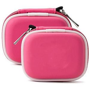 China Pink Cute Electronics Travel Case With Buckle , Durable Square Waterproof Carrying Case on sale