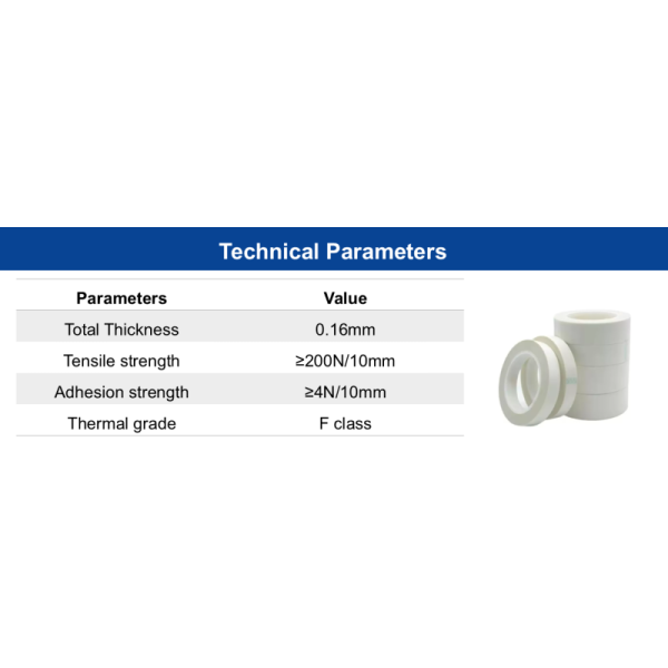 0.16mm Thickness Glass Cloth Adhesive Tape With Release Paper