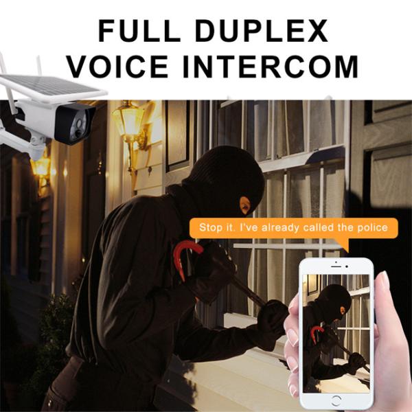 IP66 4g Low Power Solar Wifi Bullet Camera 1920x1080 Resolution