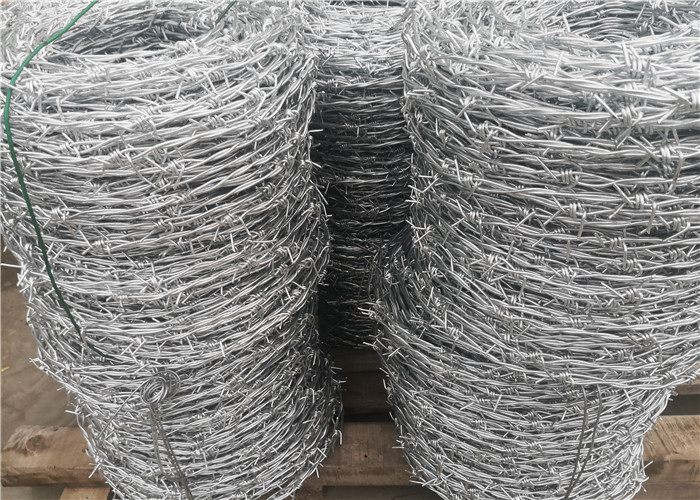 25kg Roll Galvanized Steel Cyclone Barbed Wire For Electro Fencing