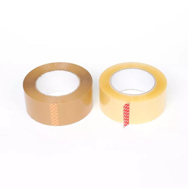 2inches X 100yards Clear And Brown Bopp Adhesive Strong Acrylic Packing Tape Roll With For Packing Shipping