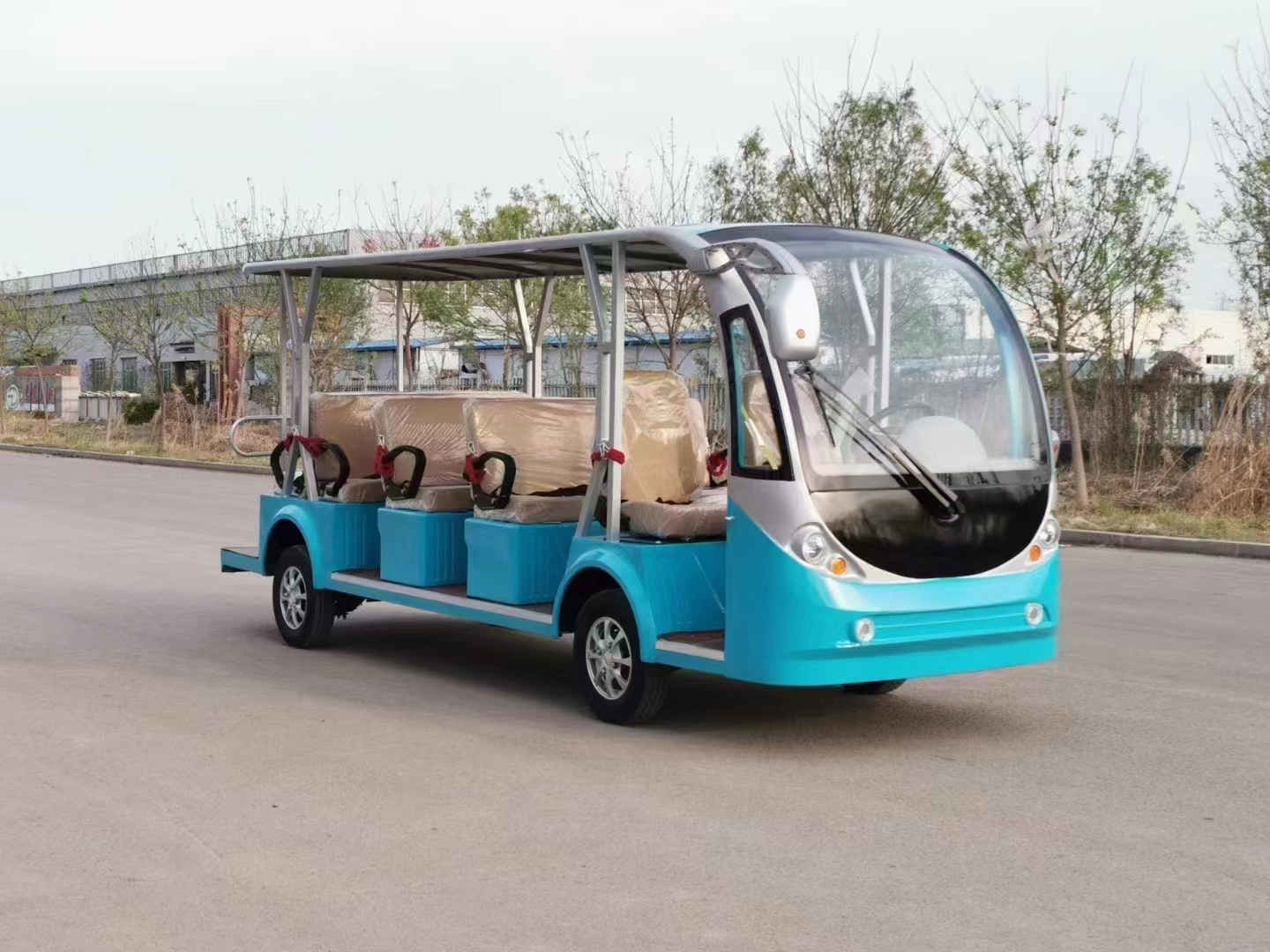 Used Transit Bus 6-16 Seats Electric Sightseeing Bus Lead-Acid Maintenance-Free Battery 80-100 Km Distance