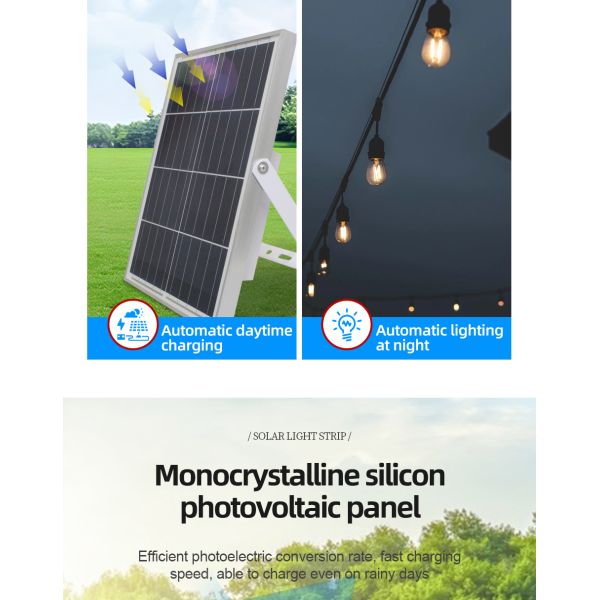Solar remote control light string dual specification courtyard exterior wall ambient light