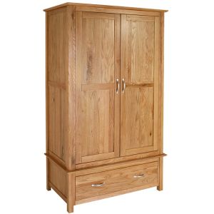 Quality 2 door wardrobe oak furniture made in Shandong, China wholesale