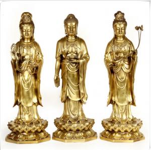 China Realistic Ancient Outdoor Brass Statue Sculptures Decoration For Public on sale