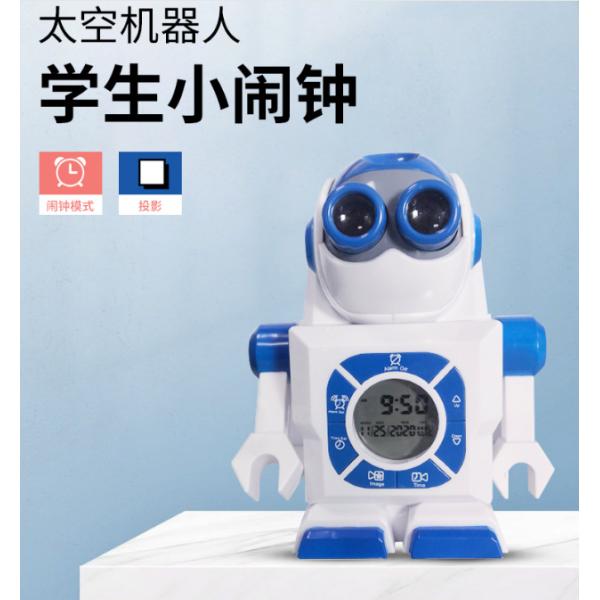 OEM Robot Kids Alarm Clock eco friendly Plastic ABS material
