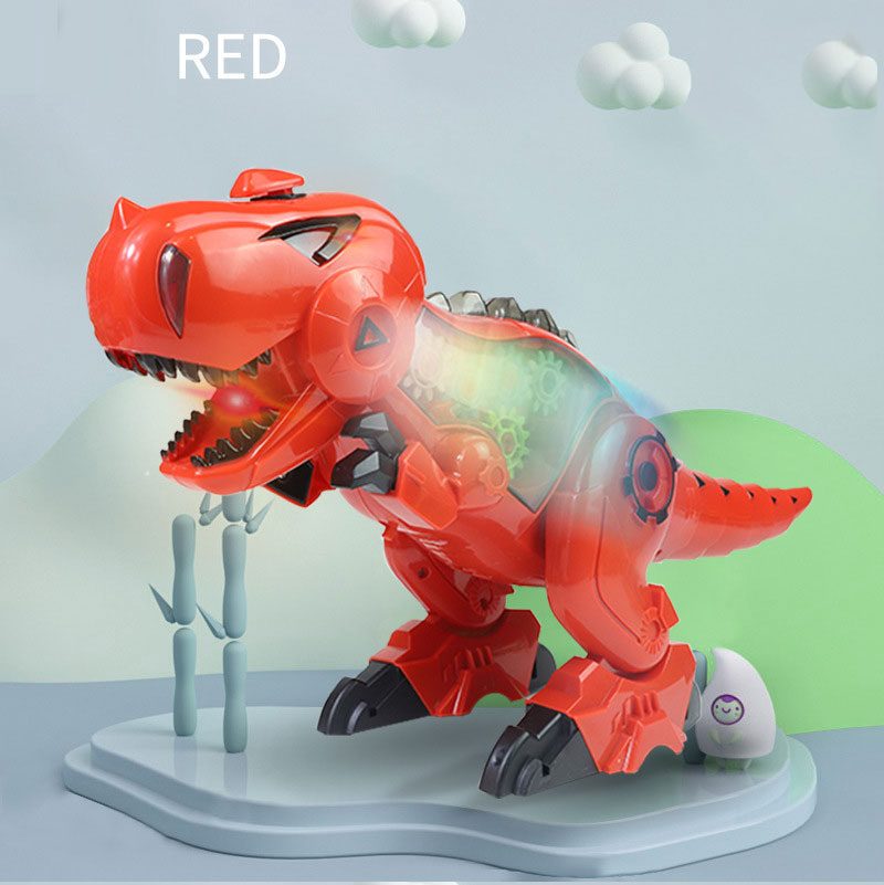 MODEL TOY Children's Electric Spray Roller Dinosaur with Walking and Tail Swinging