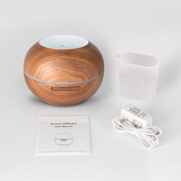 Factory Provide 200ml Wood Grain Essential Oil Scent Fragrance Aroma Diffusers for Home Large Room With Night Light