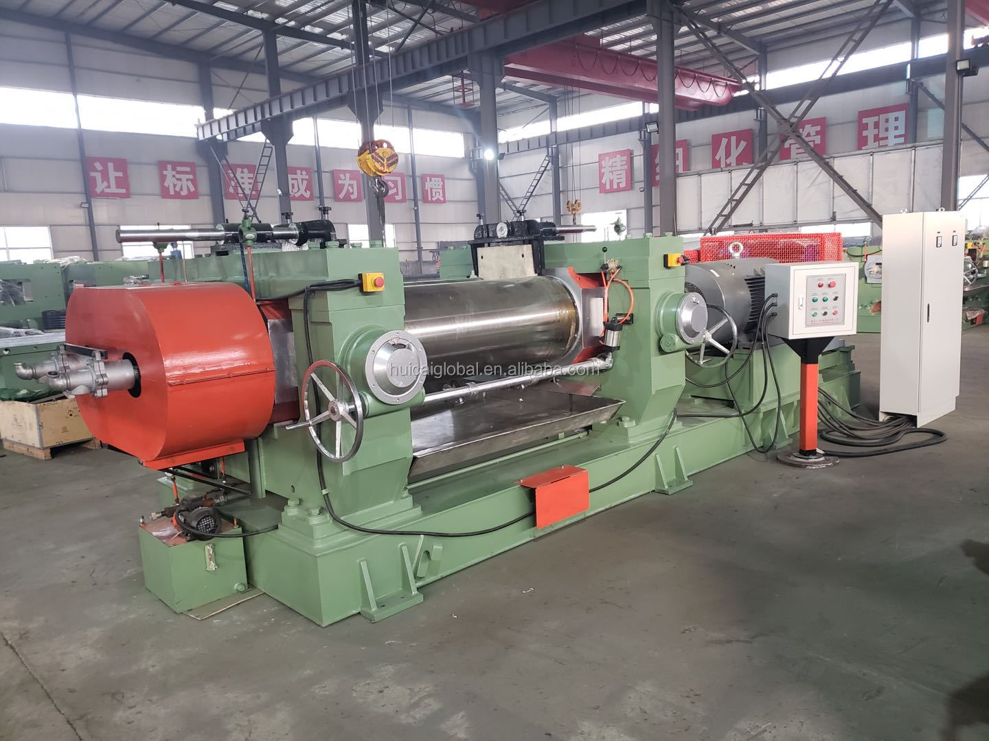4400x1850x1760mm Front Roll Linear Speed 21.8m/min Rubber Mixing Mills Two Roll Rubber Mill